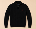 Polo Ralph Lauren Cable Knit Half-Zip – Black