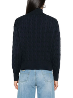 Suéter Polo Ralph Lauren Tejido de Ochos Cierre 1/4 Negro