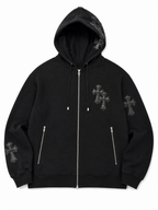 Chrome Hearts Cross Patch Zip Hoodie