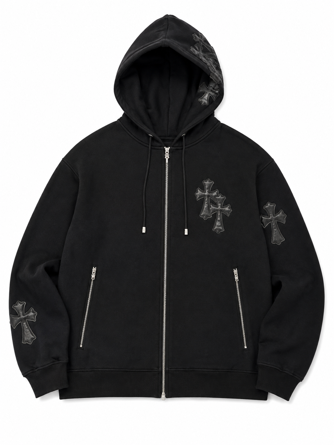 Chrome Hearts Cross Patch Zip Hoodie