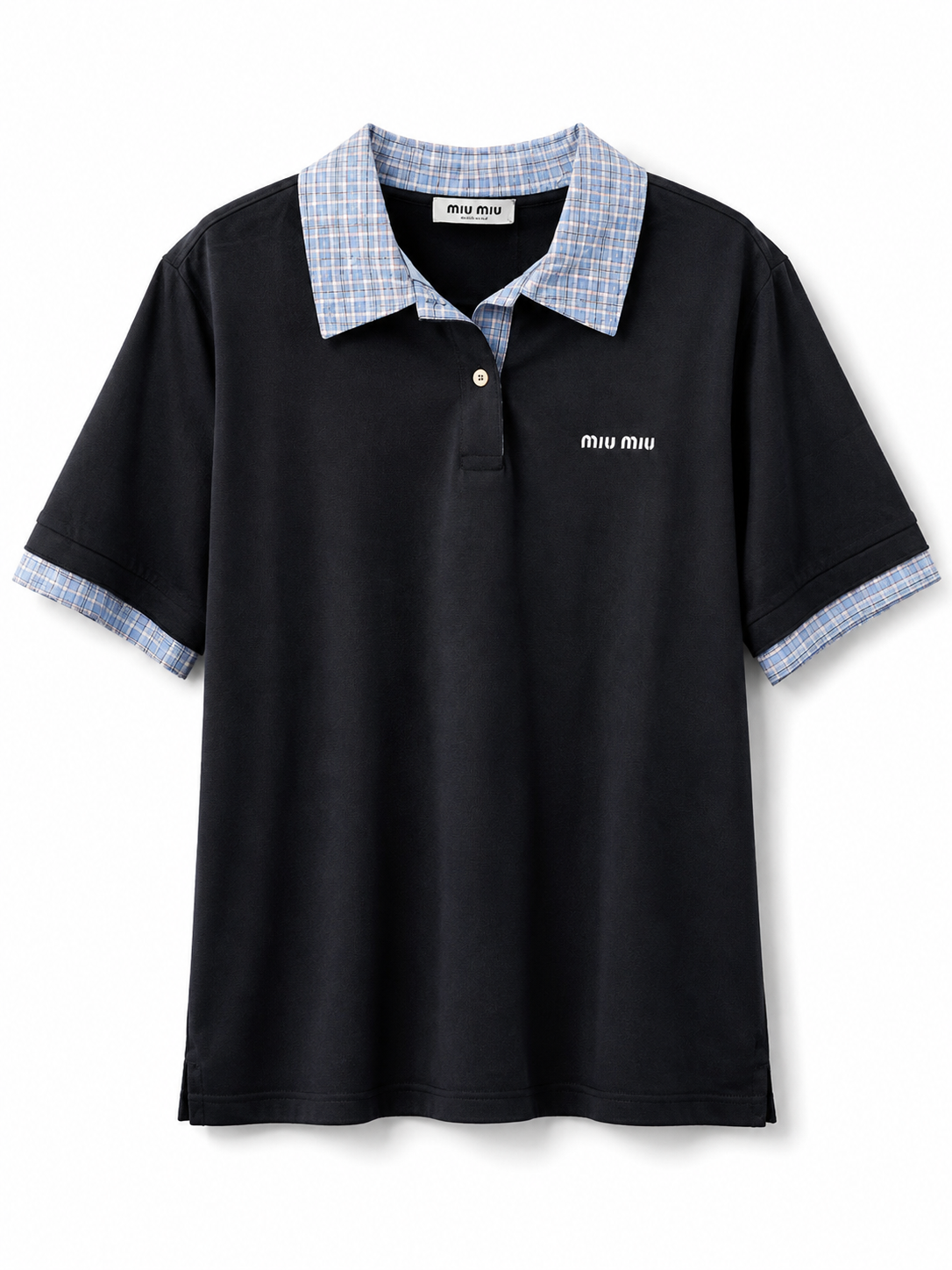 Miu Miu Layered Collar Polo