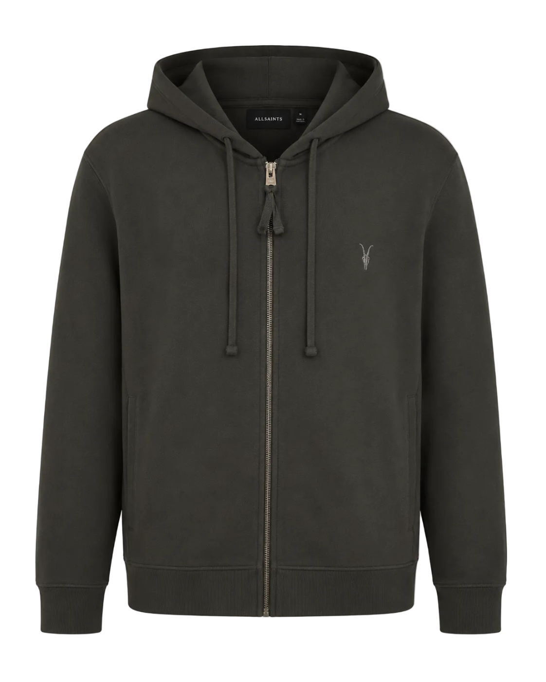 Sudadera zip-up All Saints Gris Oscuro