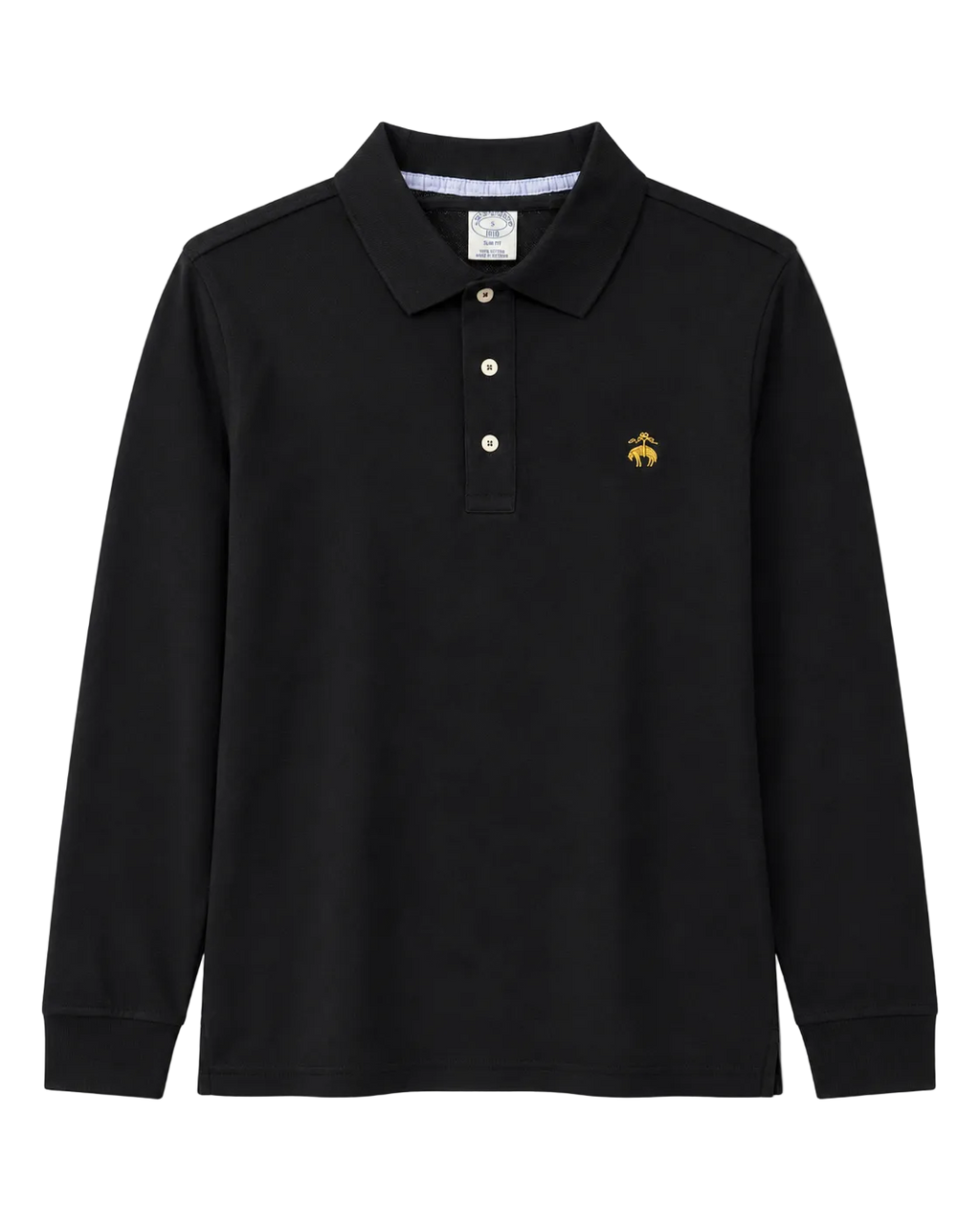 Brooks Brothers Polo Manga Larga Negra