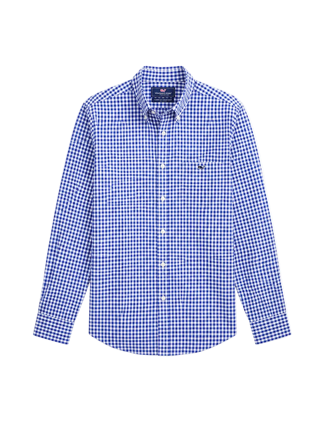 Vineyard Vines Camisa cuadros azul y blanco