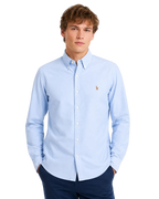 Polo Ralph Lauren Camisa Azul Claro Clásica