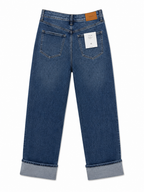Jeans Straight Leg con Dobladillo
