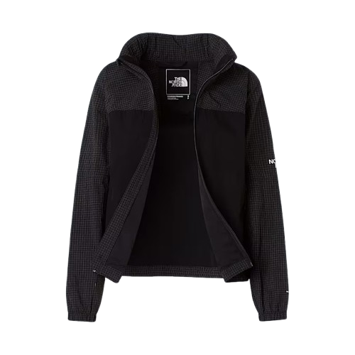 Chamarra Rompevientos The North Face Negra Diseño Geométrico
