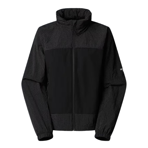 Chamarra Rompevientos The North Face Negra Diseño Geométrico